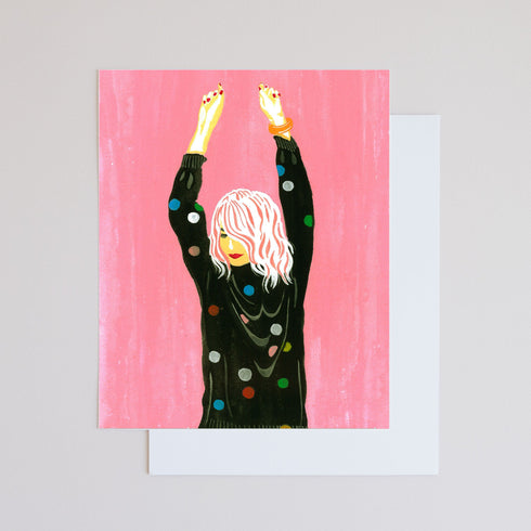 DANCE WITH ME PINK ARCHIVAL ART PRINT